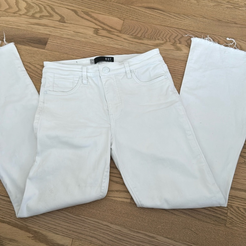Kut From The Kloth - White demon High Rise Flare - Size 4